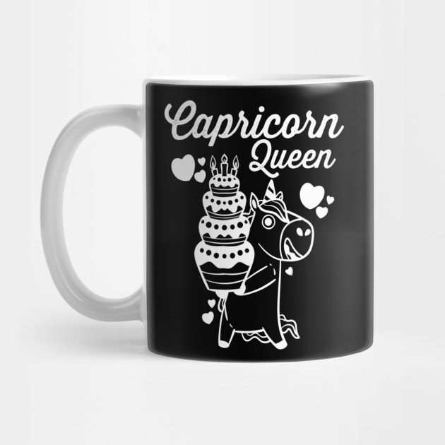 Capricorn Queen January Happy Birthday Zodiac by alcoshirts